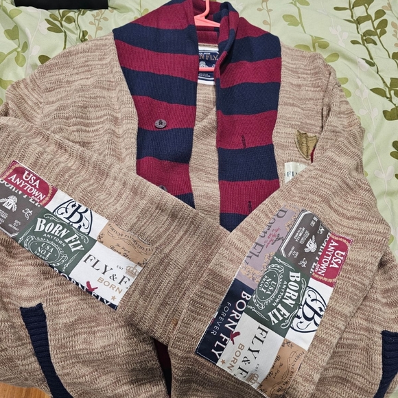 Mens Multicolored Cardigan - Picture 4 of 4